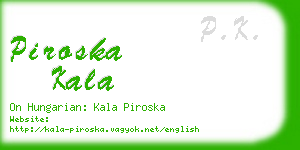 piroska kala business card